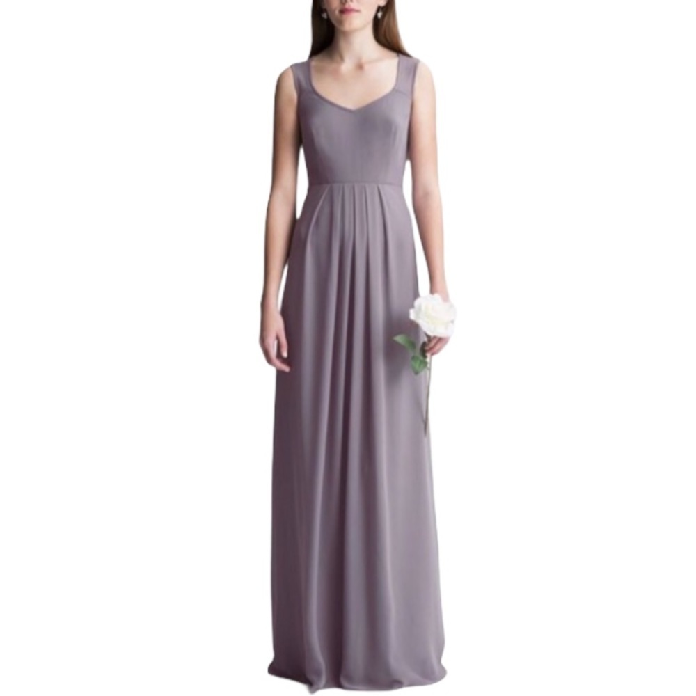 Bill Levkoff purple long sleeveless maxi dress 12